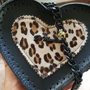 Small Dr.Martens Leopard Heart Coin Bag